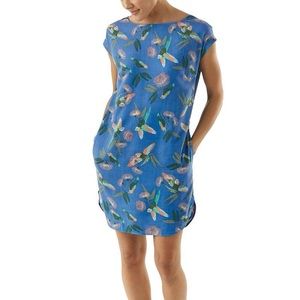 PATAGONIA Women's June Lake Dress size S Silky Cooling Tencel Tropical Print